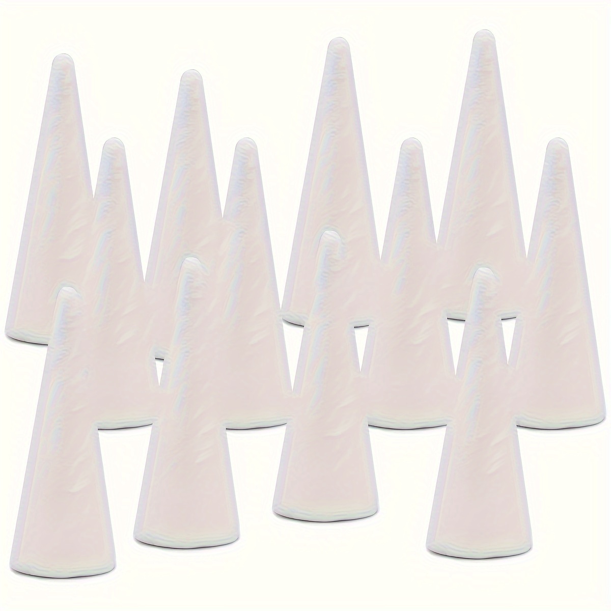 

Piece Of 12 White Foam Cones 5.91" - Diy Crafts, School Projects, Party Decorations, & More