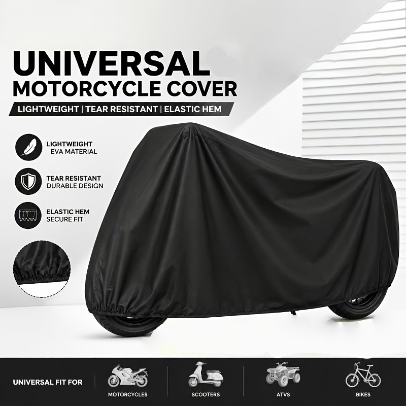 TEMU Housse de -poussière grande taille 220 cm x 120 cm de haute qualité pour moto | Housse universelle toutes pour vélo, housse de moto, matériau