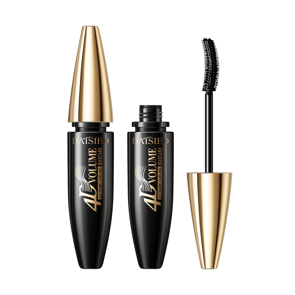 4d Fiber Mascara Thickening Lengthening Curling Waterproof Sweatproof Non-smudging Brush Head For Beginners