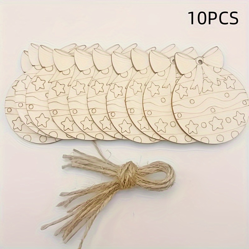 

10pcs Diy Wooden Christmas Ornaments - & Decorations For , Favors &