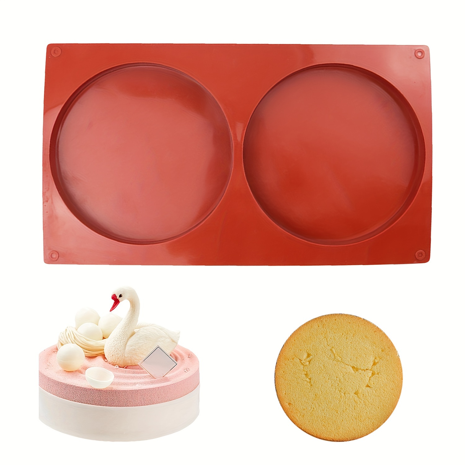 

Silicone Resin Casting Molds For Diy Crafts, Non-stick Round & Rectangle Baking Molds For Mini Cakes, Muffins, Handmade Desserts, Burgers, Sandwiches - Versatile Kitchen Tool Set