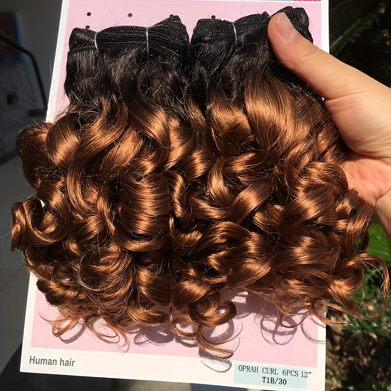 изображение предмета 6 пучков необработанной целой бразильской кудрявой натуральной волосы для плетения, наращивание волос короткий кудрявый, влажный и волнистый , доступный натуральный оттенок