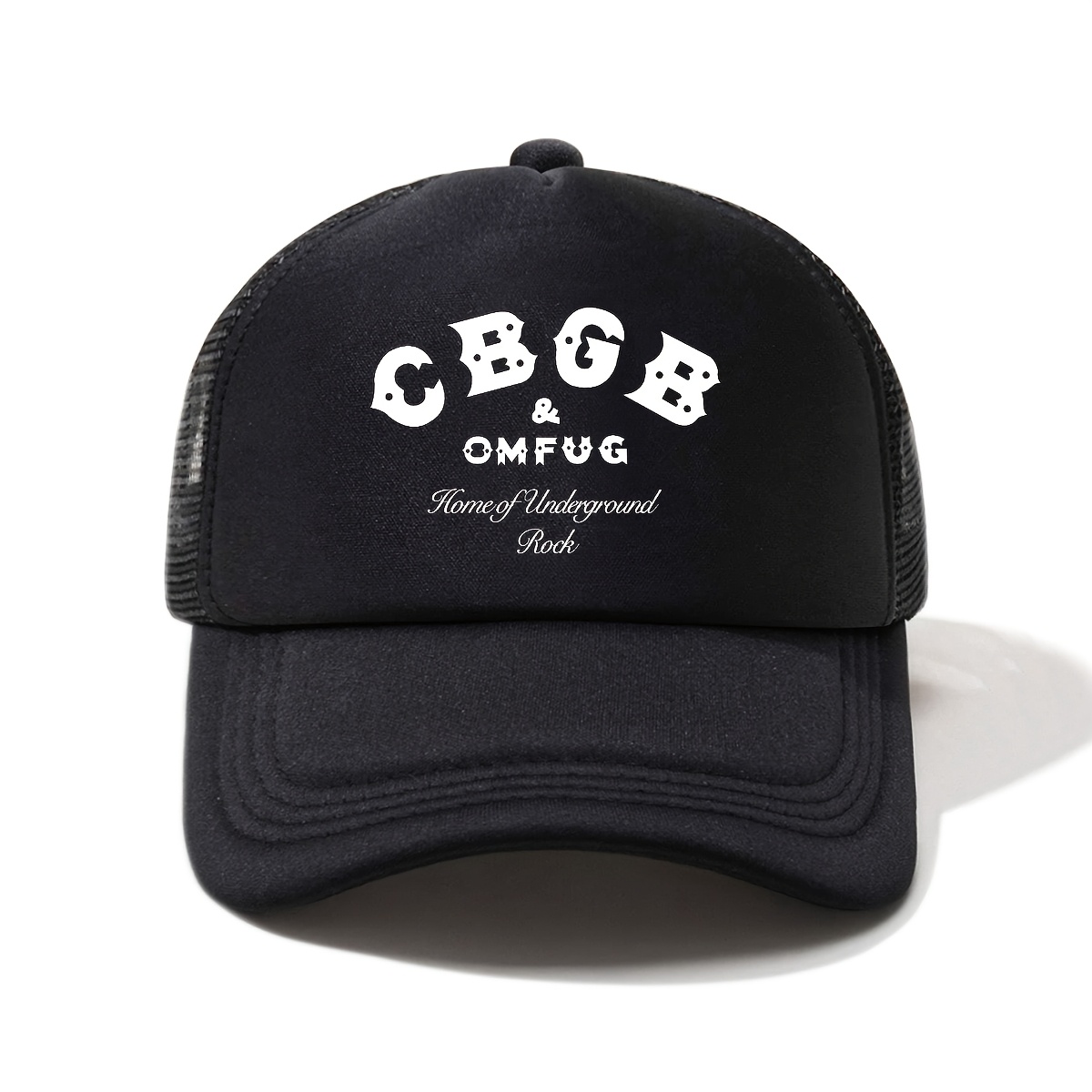 

Punk Music Print Baseball Cap - Lightweight, Breathable Mesh Design For | Sun Hat For