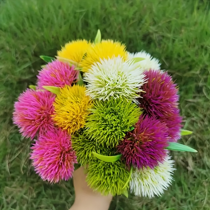 

10pcs Realistic Artificial Dandelion Flowers - Weddings, Indoor/outdoor Decor, And Home Garden - And Eid Mubarak -winter, New Year