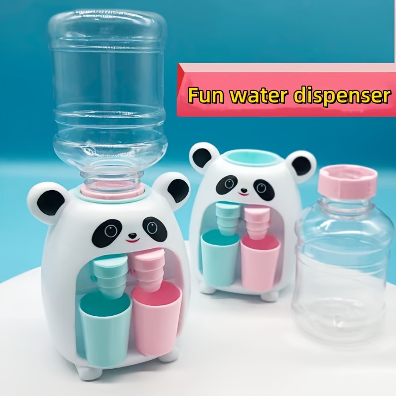 

Role-playing Toy Kitchen With Fun Mini Water Dispenser With Dual Water Outlets, Panda Press Water Dispenser Toy