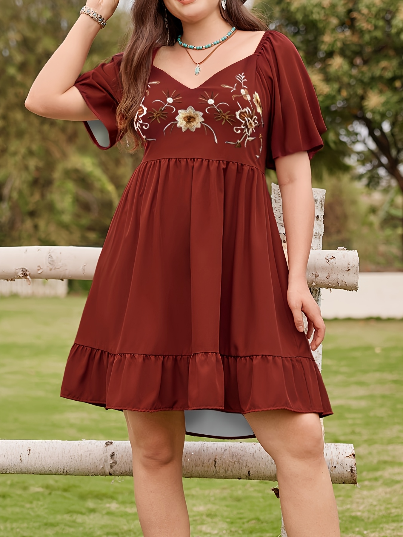 knee length dresses for ladies Rock & Roll Denim Women's Horse Print Midi Dress