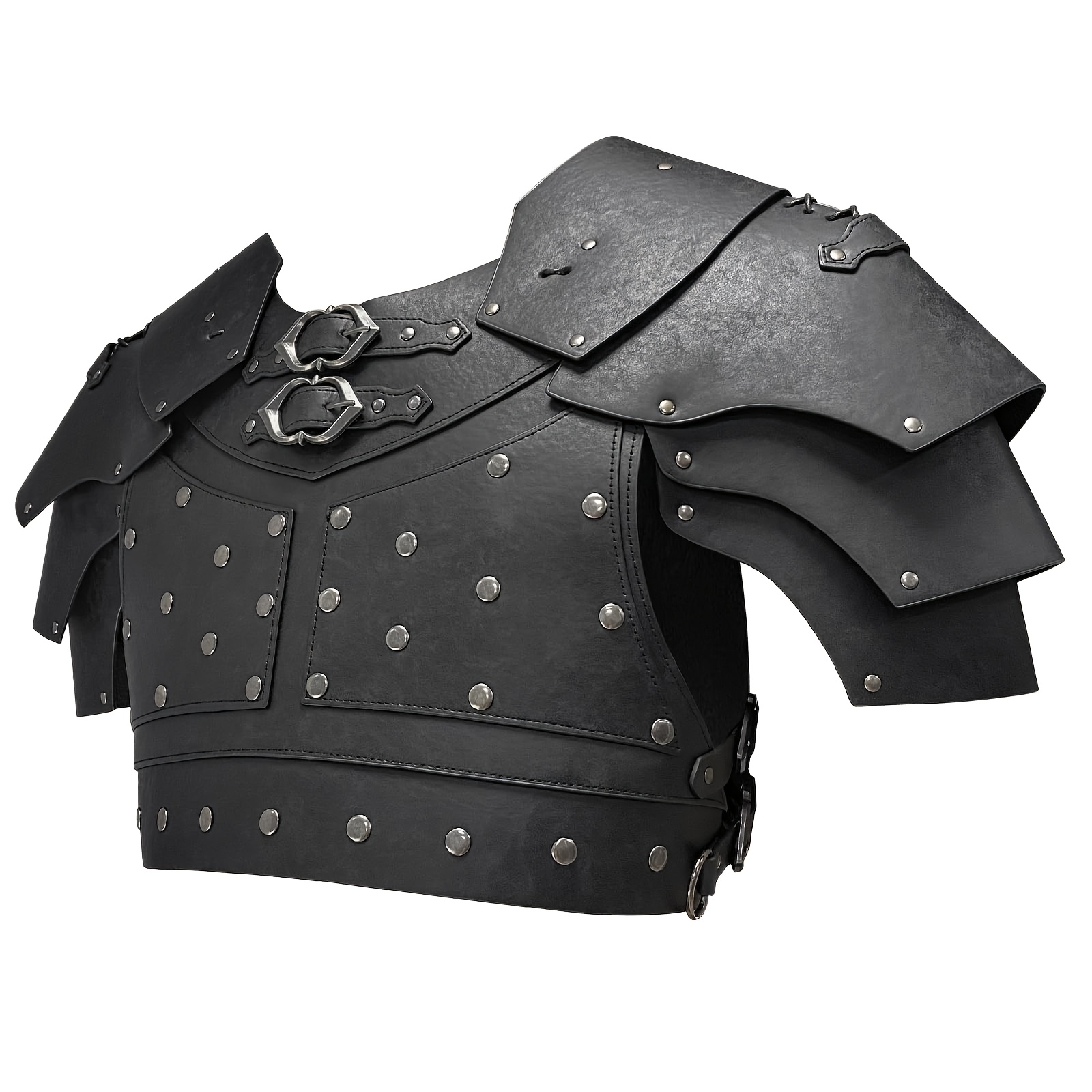 Adjustable Medieval Faux Leather Chest Armor for Cosplay