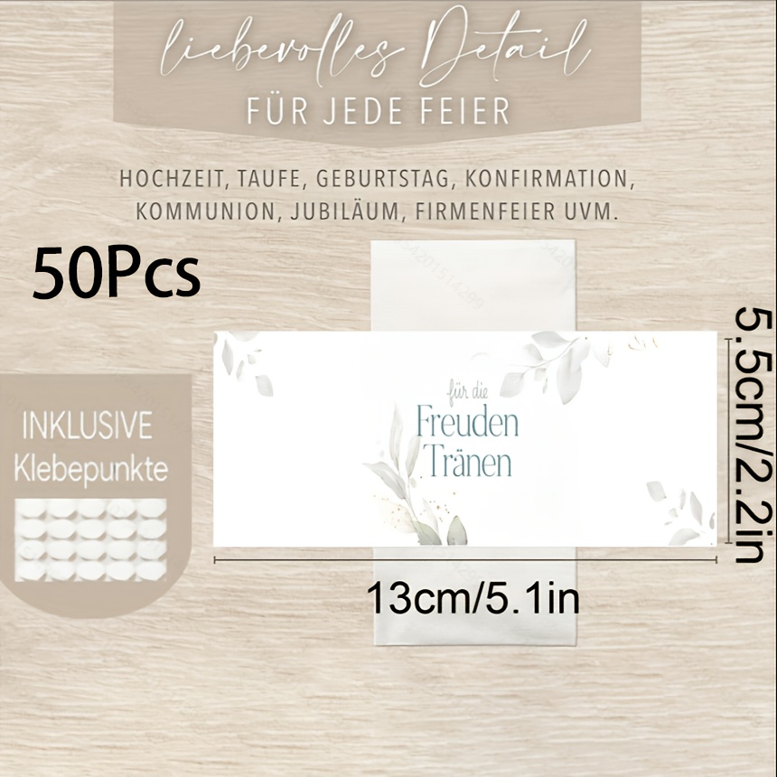 Image of 50 Sheets, Tears Tissue Ribbon With Adhesive Dots For Your Wedding | Eucalyptus Turquoise - Premium Tear Tissue Ribbon Set For Weddings, Church, Baptism, Birthday