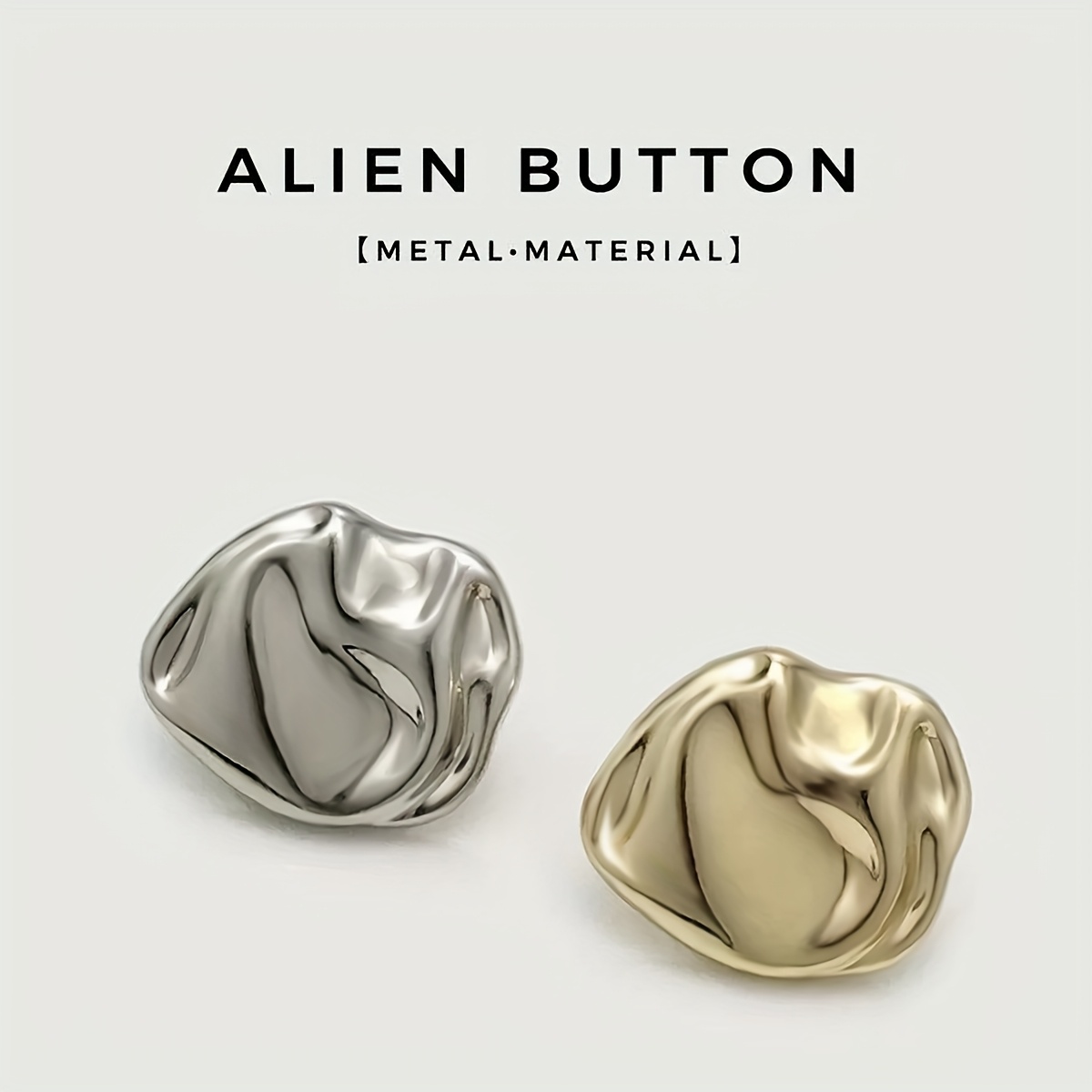 10pcs of retro minimalist irregular metal buttons for jackets dresses handicrafts 15 18 20 23 mm golden and silver sewing additions
