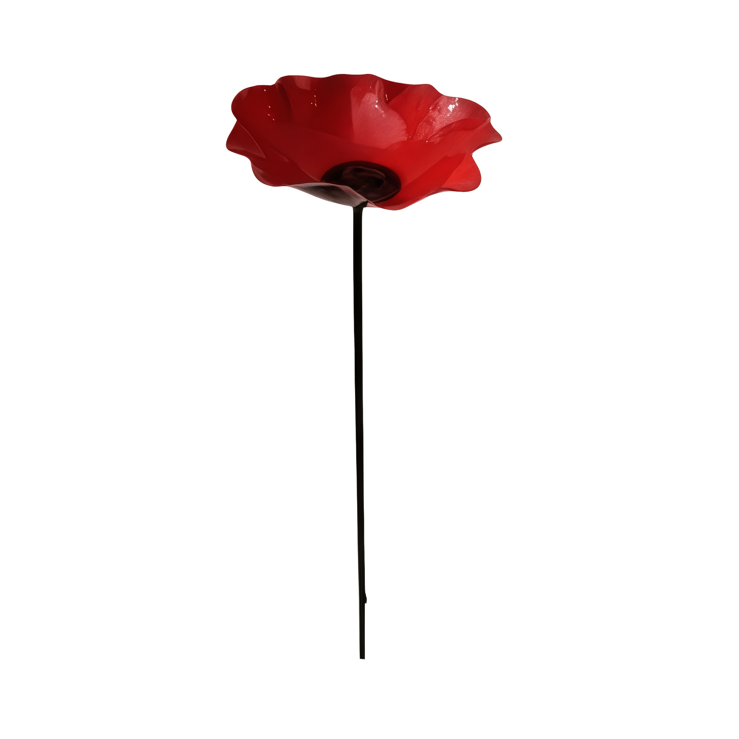 E-shop 59,94 cm bunter Metall-Wasserspielpool mit Blumen- Vogelmotiv – Gartendeko mit Erdspieß, Trinkbecher für Bienen Schmetterlinge, handgefertigt,