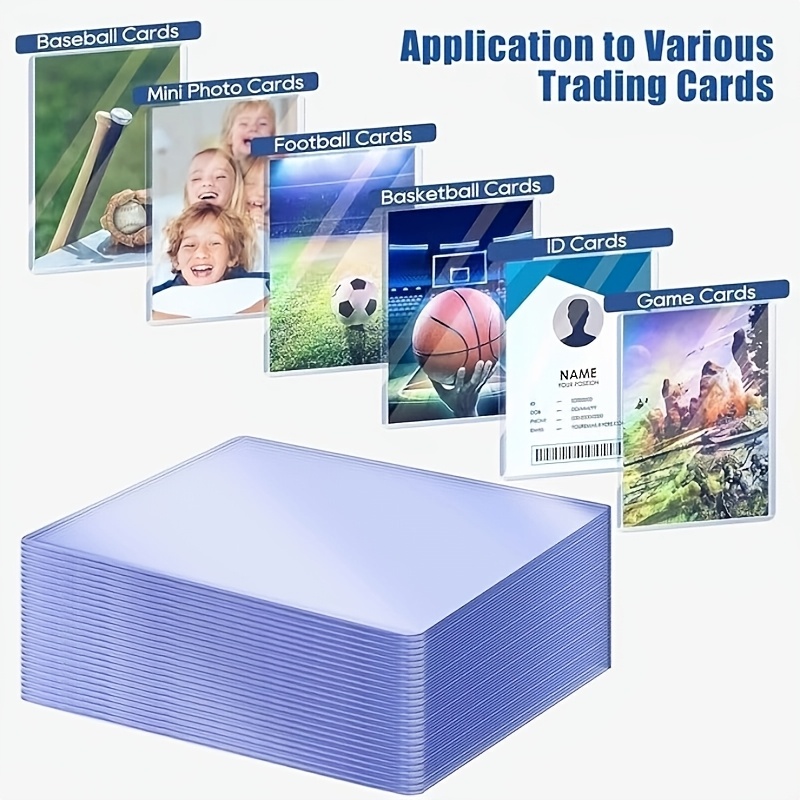 Tarjetero Acrílico Magnético De 7.3x11 Cm Con Protección UV, Funda Rígida Para Tarjetas De Intercambio, A Prueba De Agua Y Rayones, Regalo Para Coleccionistas