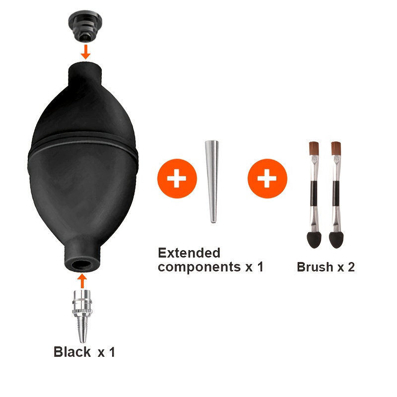TEMU Camera Equipment Dslr Mirrorless Camera Lens Metal Nozzle Air Intake Large Blower Brush Set, Suitable For Computer Keyboard And Succulent Plant