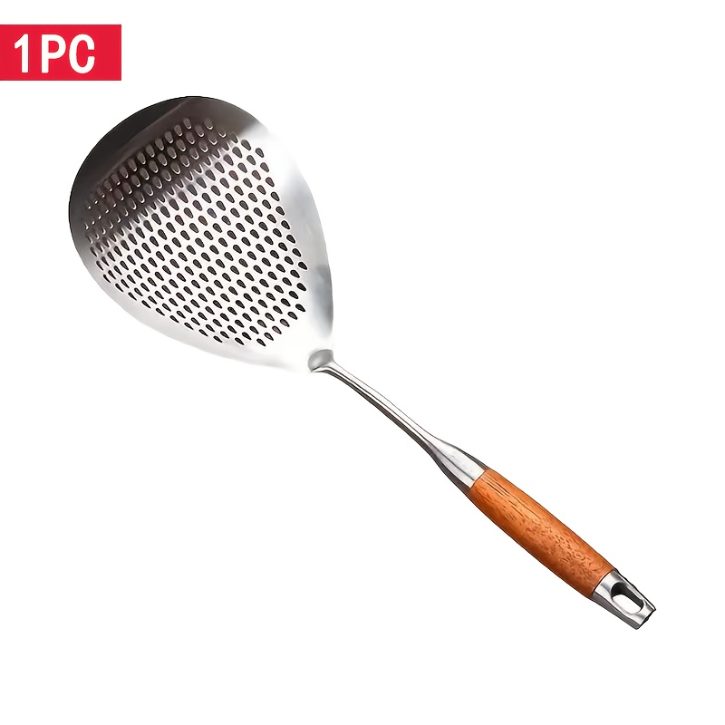 TEMU Ideal For Kitchen Cooking, Frying, And Baking, This Skimmer Strainer Is Perfect For Use In Restaurants, Outdoor Barbecues, Hot Pot And Other Occasions, Making It An Utensil.