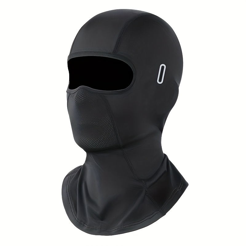Image of 1pc Outdoor Fleece Warm Headwear, Unisex Motorcycle Bicycle Riding Face Mask, Mountaineering Skiing Sports Balaclava Hat