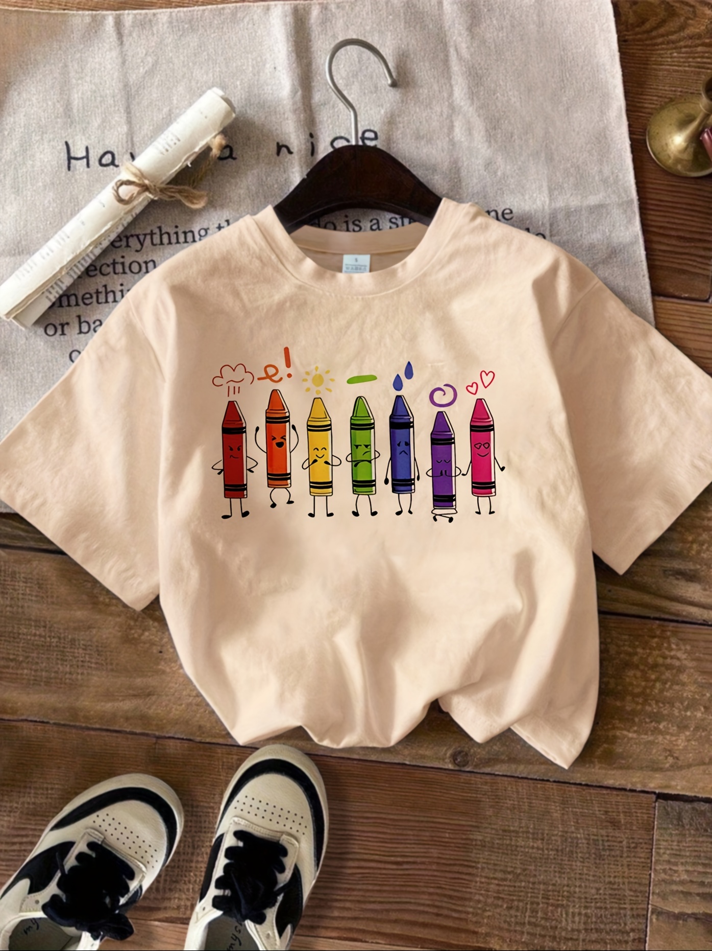 crayon shirt sold on Temu United States
