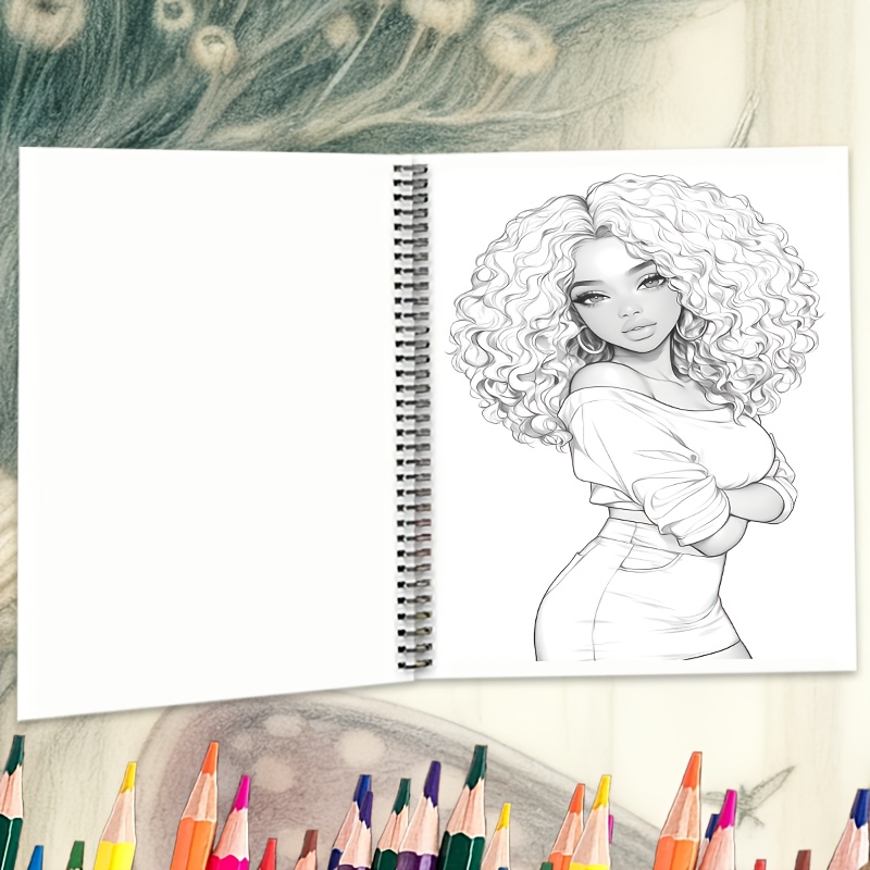 Fashion Power Coloring Book Featuring Unique Black Female Fantasy Characters