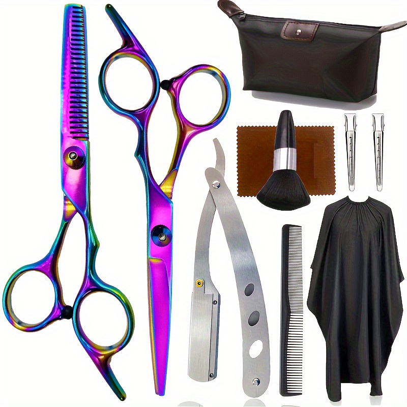 

precision" Wingsbro Professional Hairdressing Kit - Premium Scissors, Thinning Shears & Styling Tools With Apron And Beard Razor - Complete Salon-quality Set For Barbers And Stylists