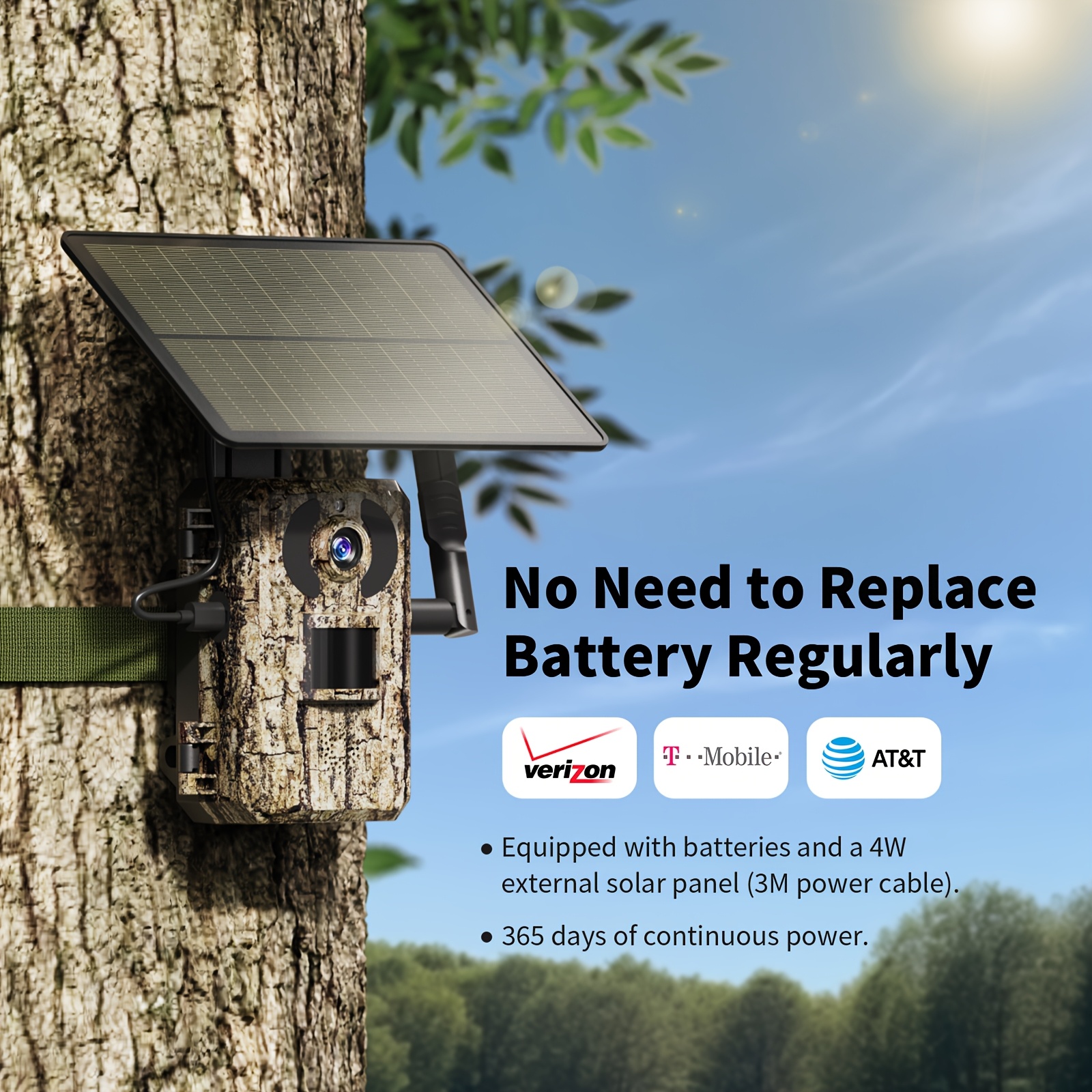 3pcs hunting cellular trail cameras with   solar game cameras mobile application access   motion activated 0 2s   night vision suitable for   gardens pastures halloween and christmas gifts Product details 2