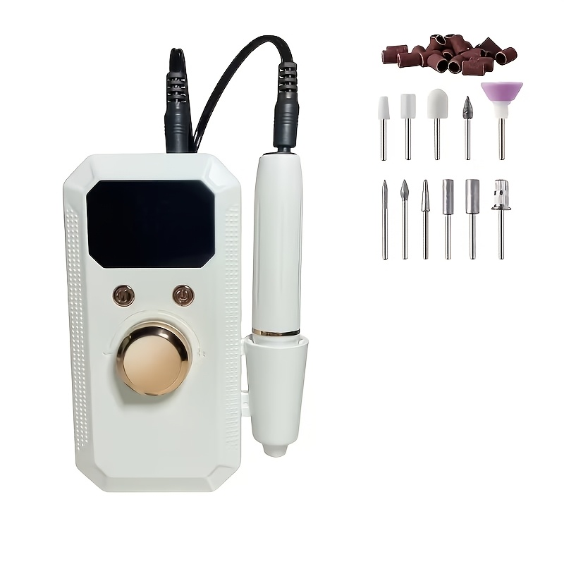 TEMU Professional Cordless Electric Nail Drill Machine Suitable For Manicure Pedicure, Rechargeable Portable Nail Drill With Brush Motor, 35000 Rpm