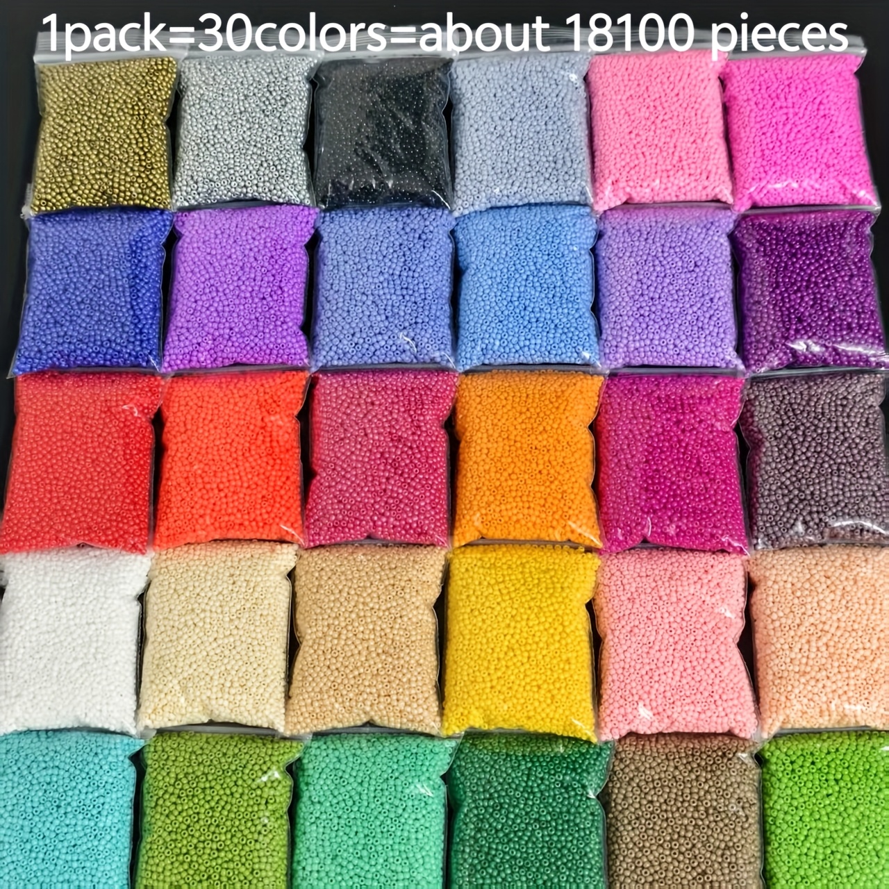 18,100pcs Of 1.8mm High-quality Czech Glass Seed Beads, Perfect For Diy Summer Friendship Bracelets, Necklaces, Earrings, And Crafts, 30 Colors, Bracelet-making Supplies