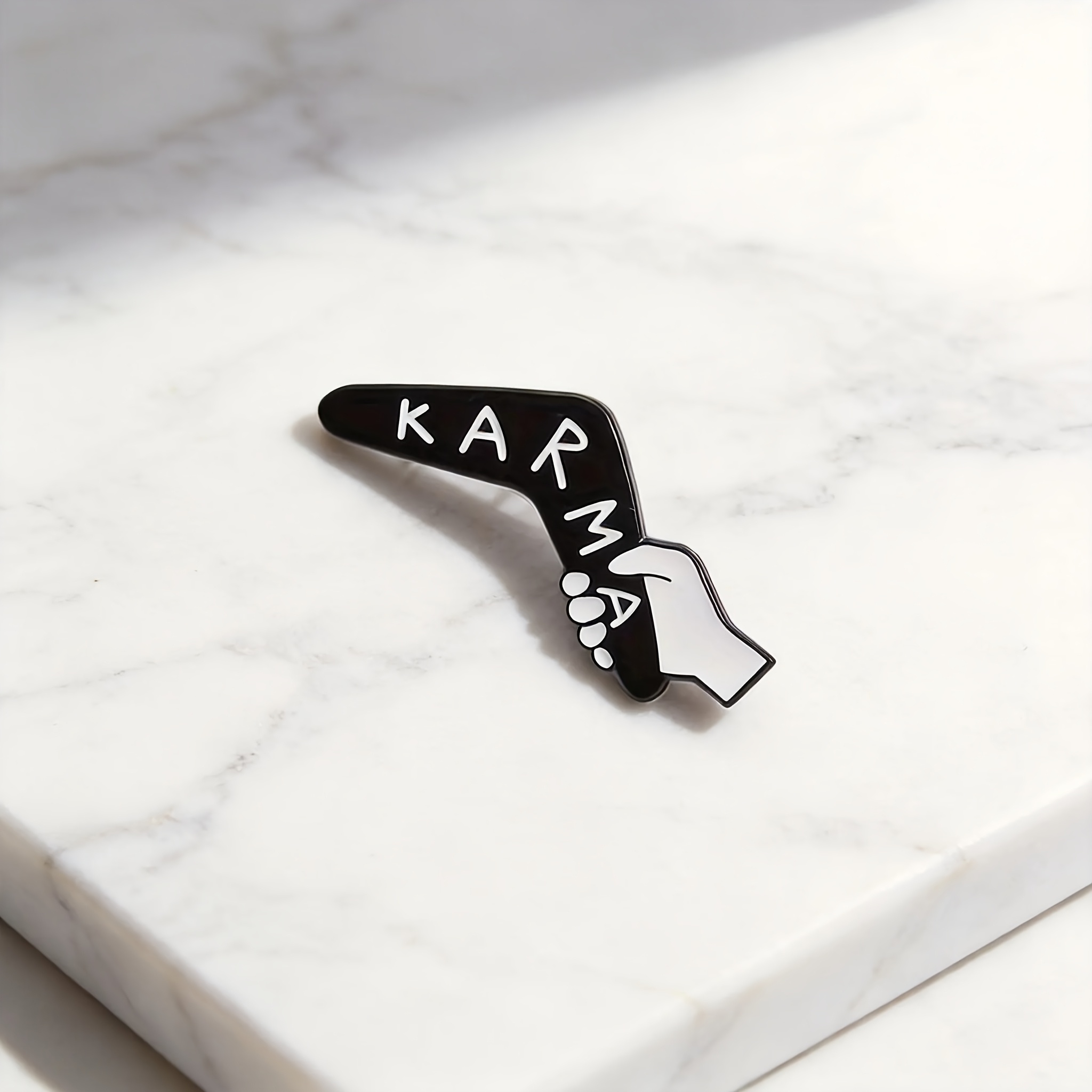 1pc Easy Style Karma Hand Gesture Alloy Brooch Pin, Fashion Accessory For Daily Wear, Versatile Badge For Clothing & Backpacks - Suitable