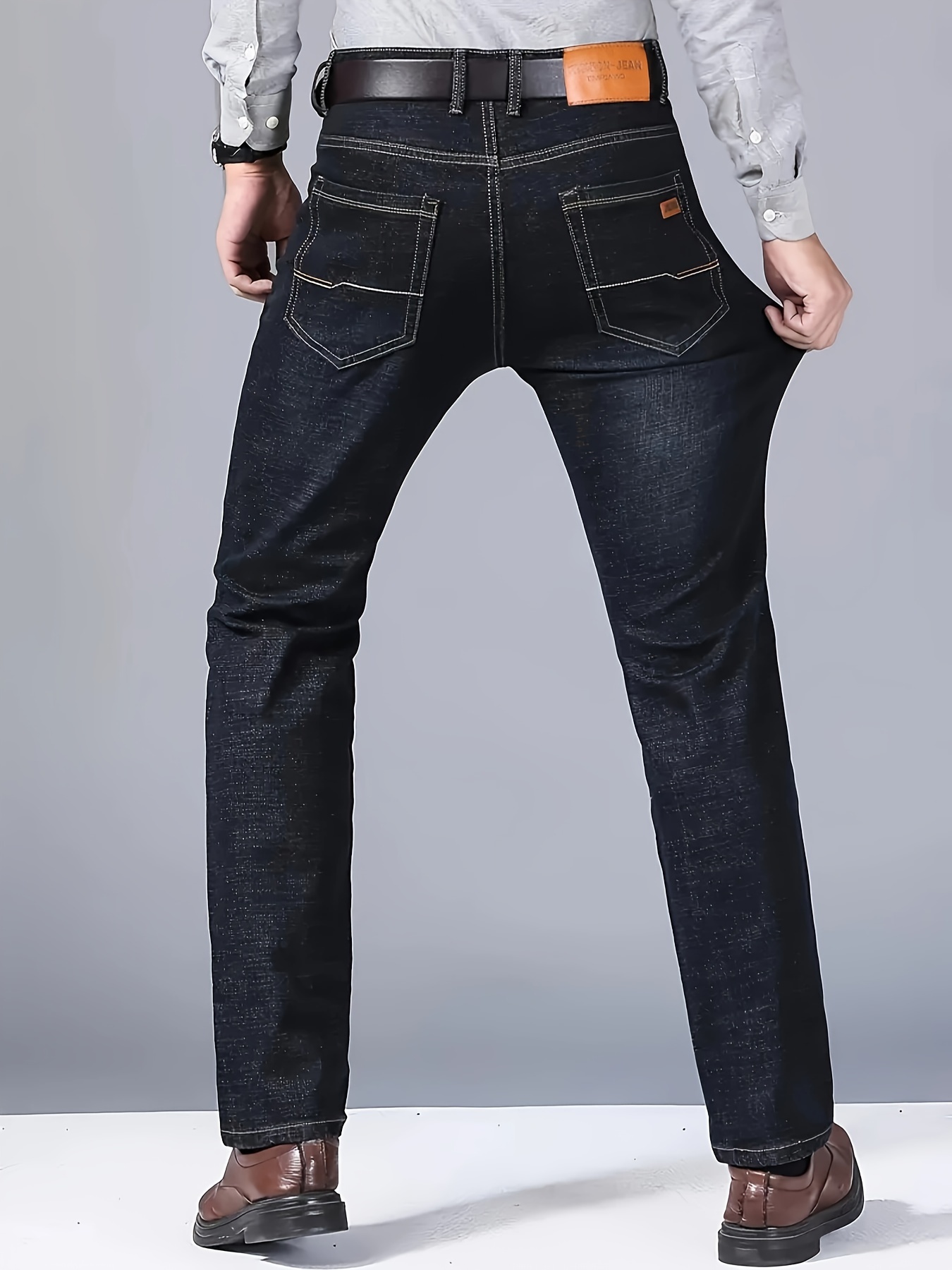 Heren Regular Fit Denim Jeans - Stijlvolle Comfortabele Stretch Broek, Vier Seizoenen Draagbaar 2