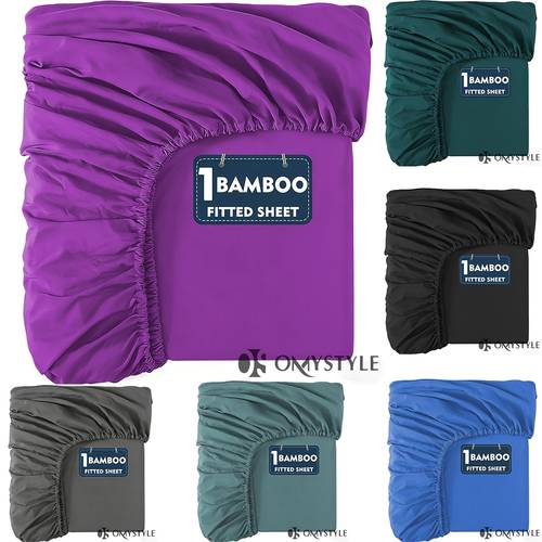 2000tc bamboo blend fitted sheet children sheet extra deep 20 cover breathable cooling perfect gift in sheet only or sheet pillowcase sets