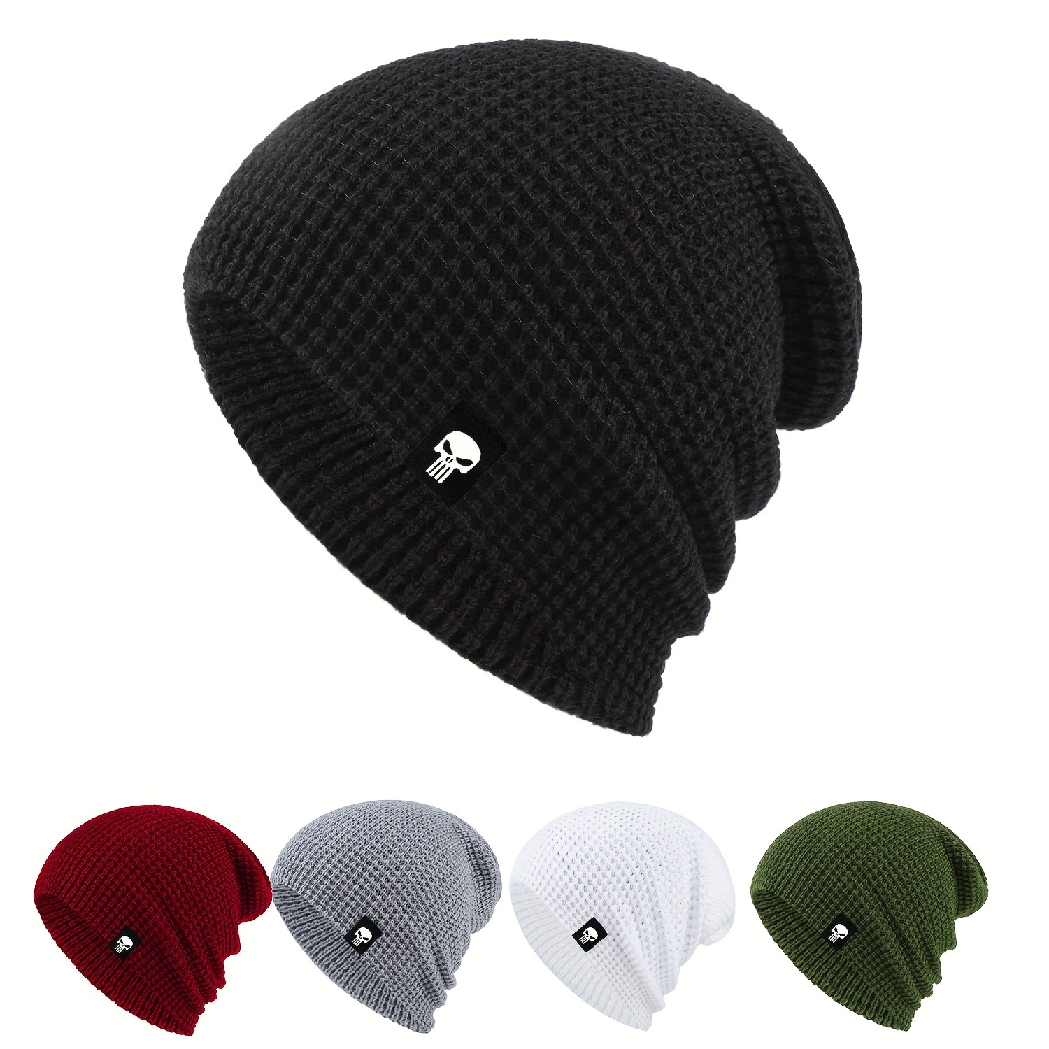 

Elegant Acrylic Beanie For Men With Solid Color, Soft, Knitted Fabric - Hand Wash Or For Outdoor Activities, Running, Fitness, Skiing, Skateboarding, And Couples' Festival Gift