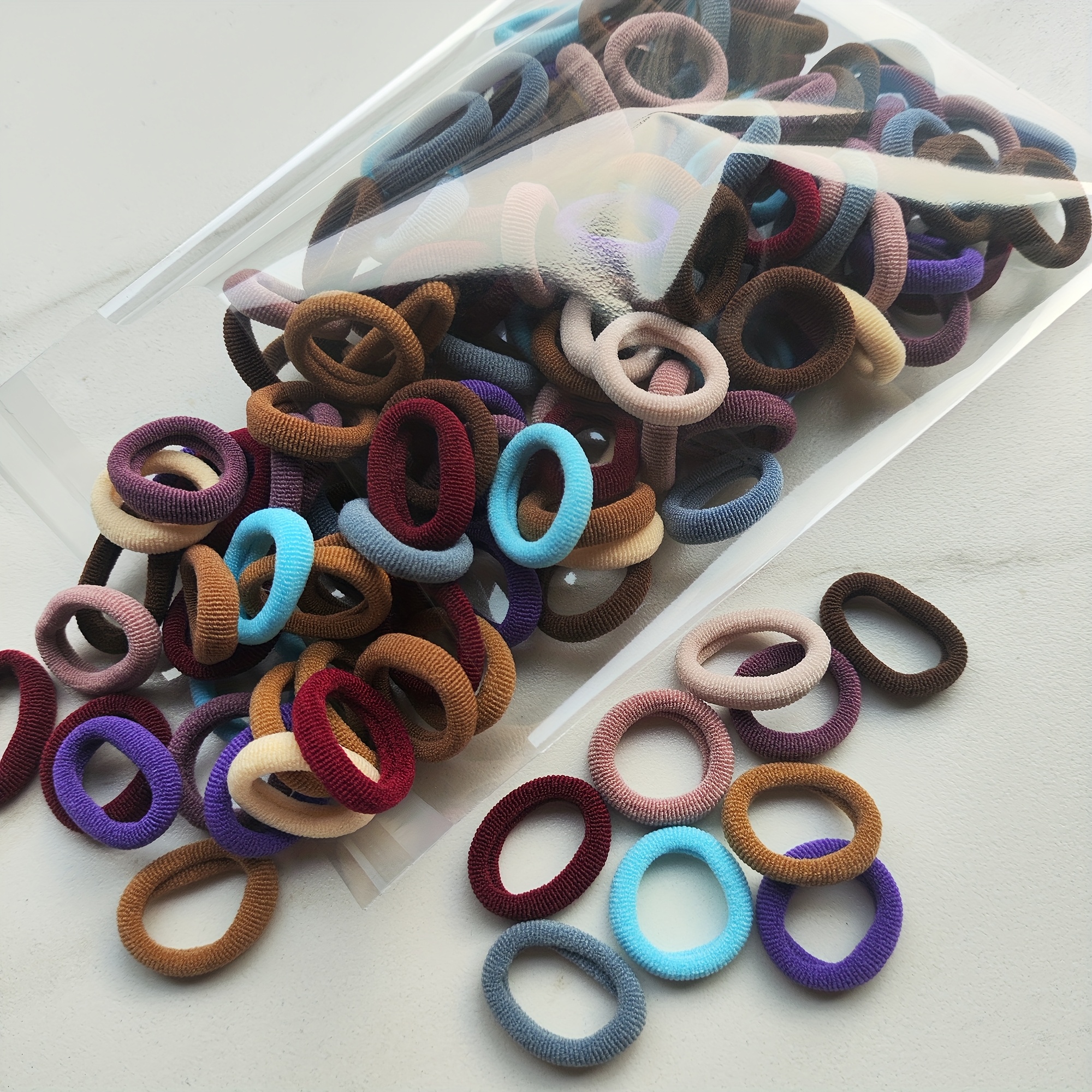 76pcs Multi-Color Elastic Hair Ties, Strong Hold