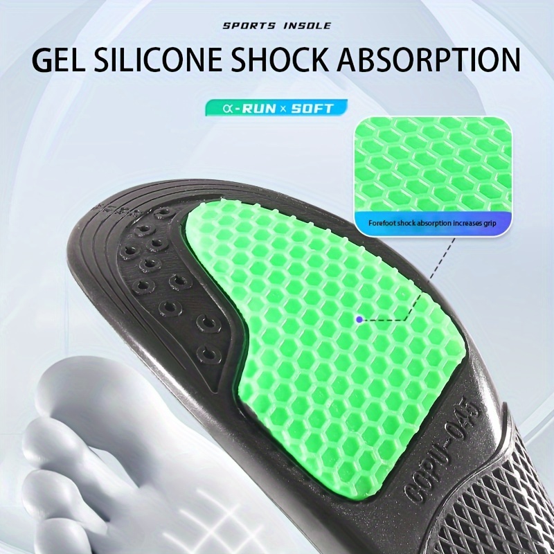 1pair Shock Absorption Comfortable Breathable Deodorant Insole Arch Support  Athletic Insoles For Men Women, Today's Best Daily Deals