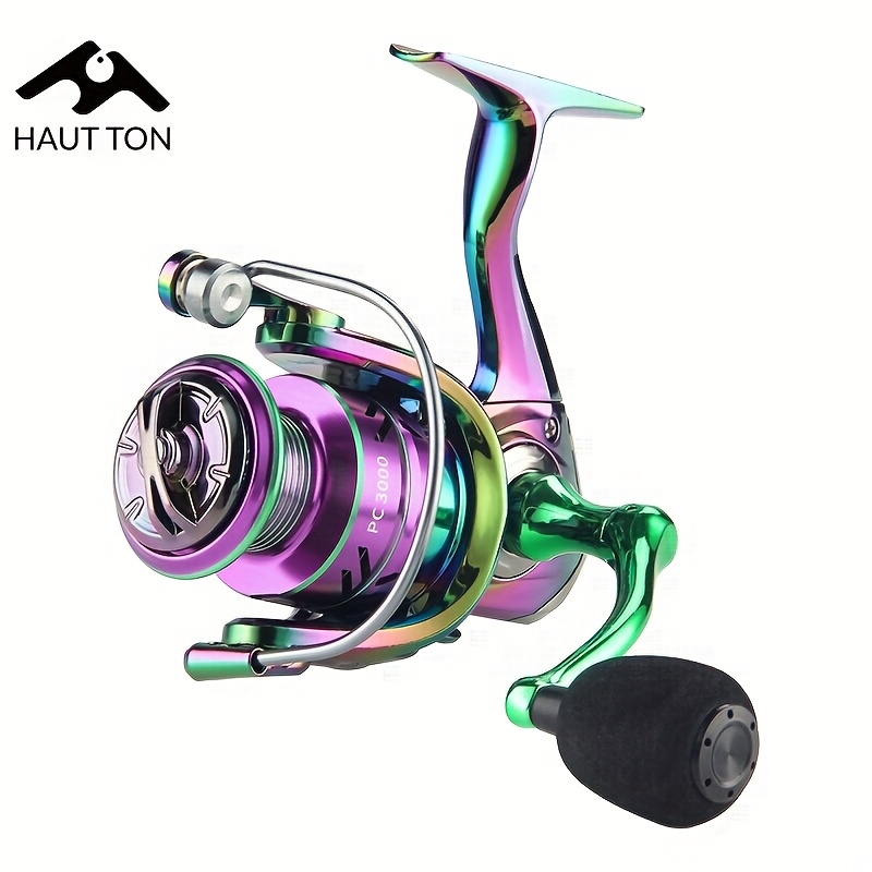 * PC1000-7000 Bunter Angelrollen, 5.2:1 bersetzungsverhltnis, 3+1BB,  10.0KG * - Robuste PA & Aluminiumlegierungskonstruktion - Ideal fr  Salzwasser- & Swasserangeln - * Geschenk fr Angler