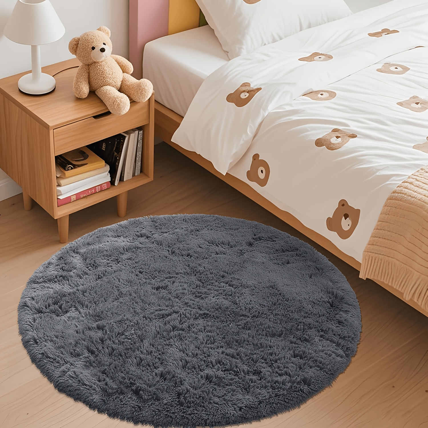 Image of 1pc Soft Fluffy Rug, Suitable For Living Room, Bedroom, Bedside, Game Room, Dormitory, Sofa, Teenager Room Decor, Non-slip Washable Carpet, Room Decoration