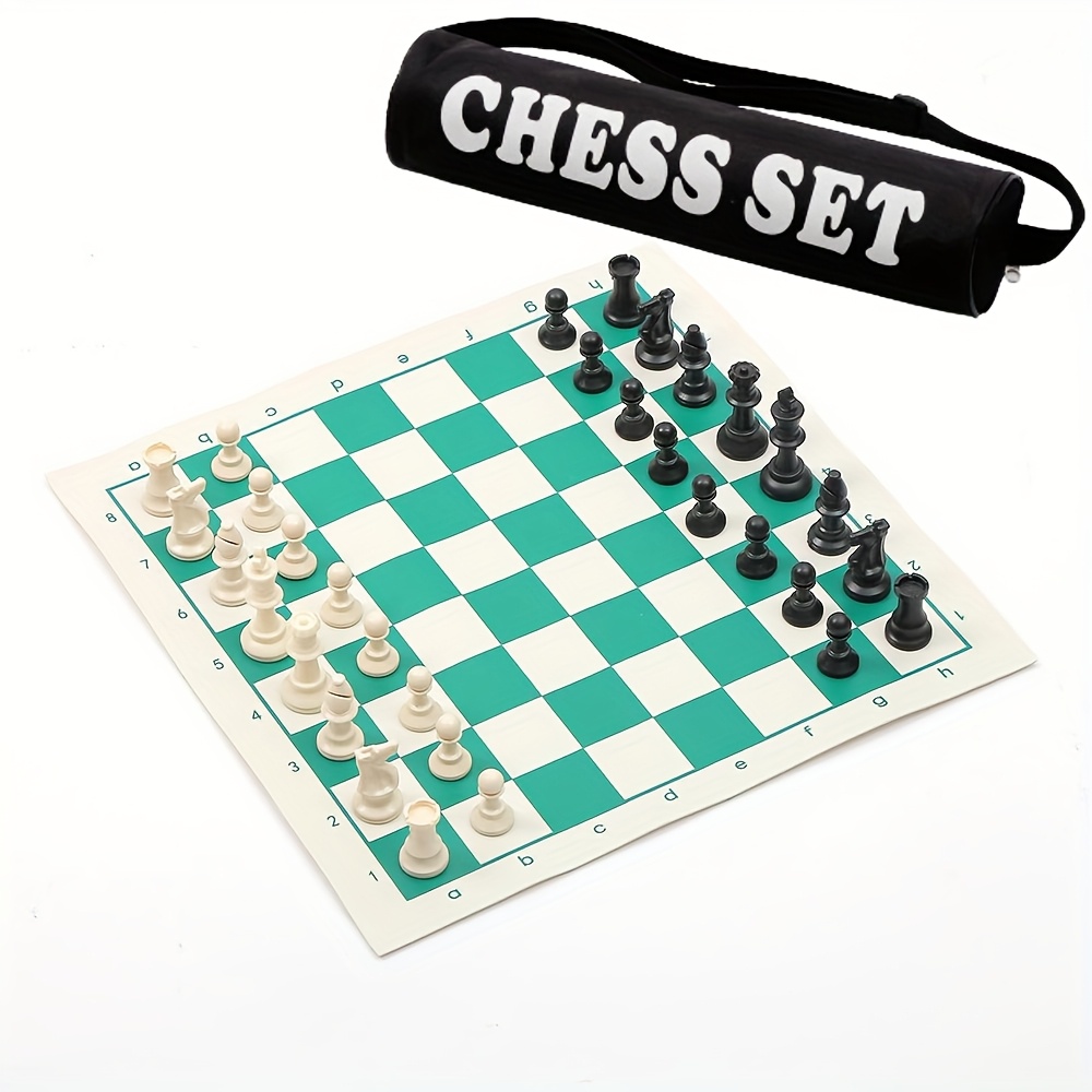 Juego De Ajedrez De Madera Plegable Portátil – Tablero De 34x17 Cm Con Piezas Exquisitas, Ideal Para Viajes Y Noches De Juego En Familia