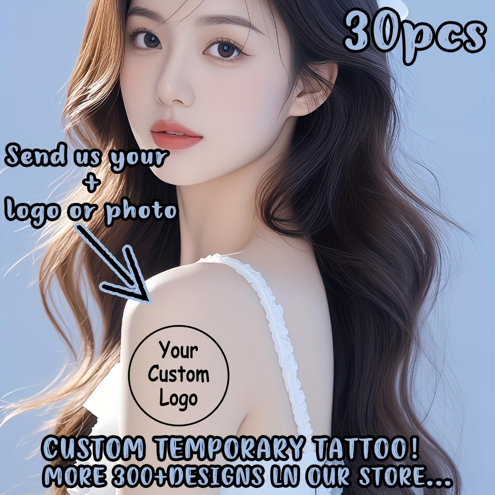 Image of 30/45pcs Custom Temporary Tattoos, Personalized Photo Face Tattoos, Pet And Couple Designs, Rectangle, Fun Party Favors And Gifts For Boyfriend, Girlfriend, , , Gift Tattoos | Rectangle Tattoos |