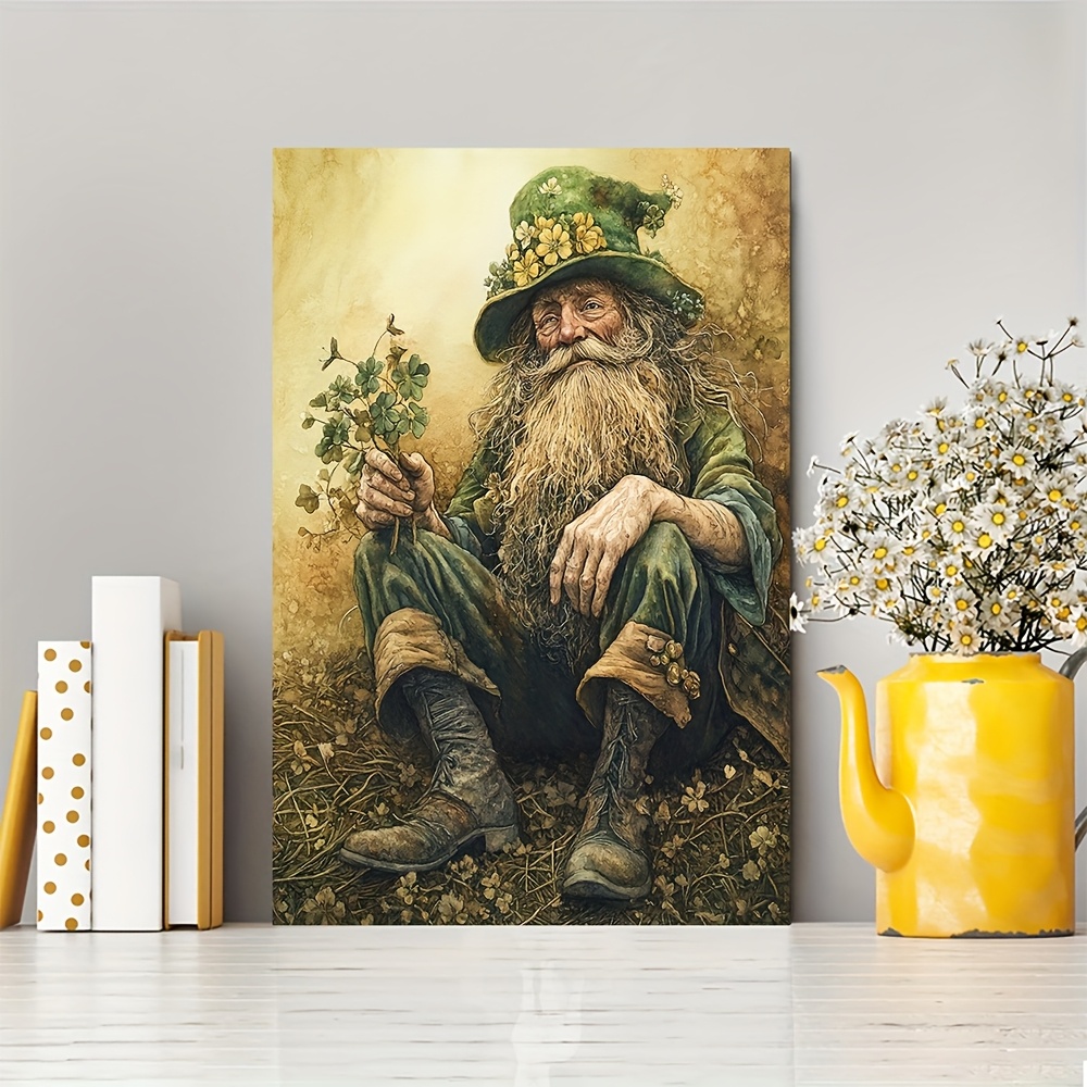 

1pc Canvas Art With Wooden Frame - Rustic & Long Beard For Man, Inspirational Wall Decor For Home, Ideal 's Day Gift