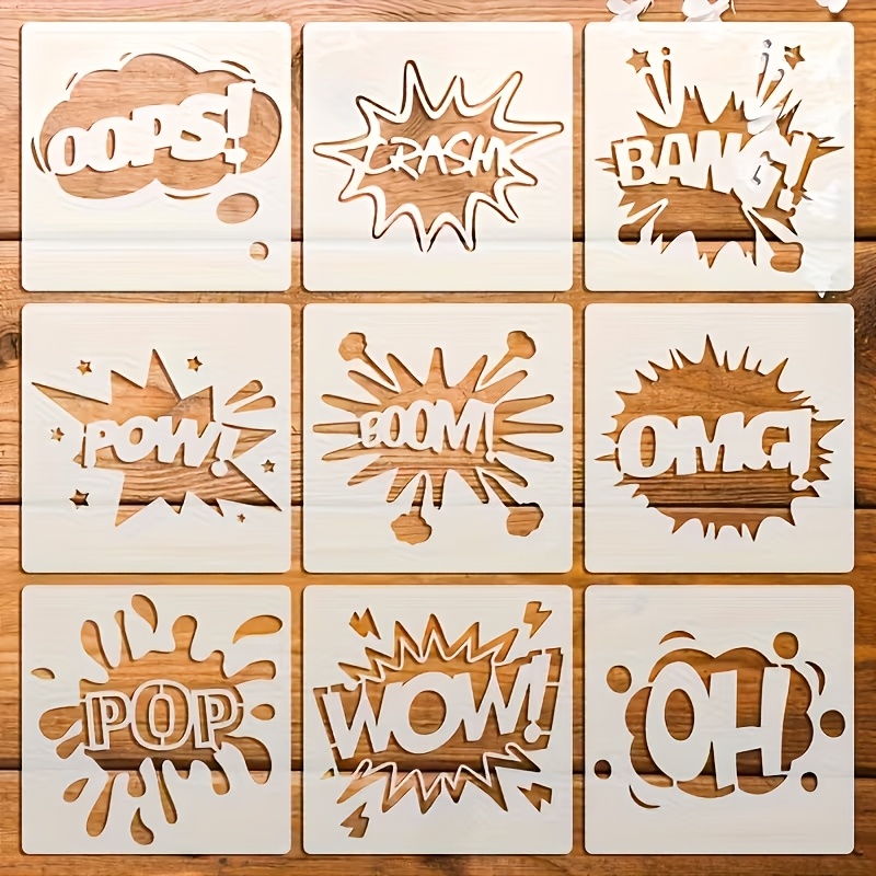E-shop 9 Graffiti-Zeichenvorlagen | Ideal zum Handkopieren, Ausmalen Dekorieren, für Projekte, Comic-Vorlagen, -Zubehör, Cartoon-Designs,