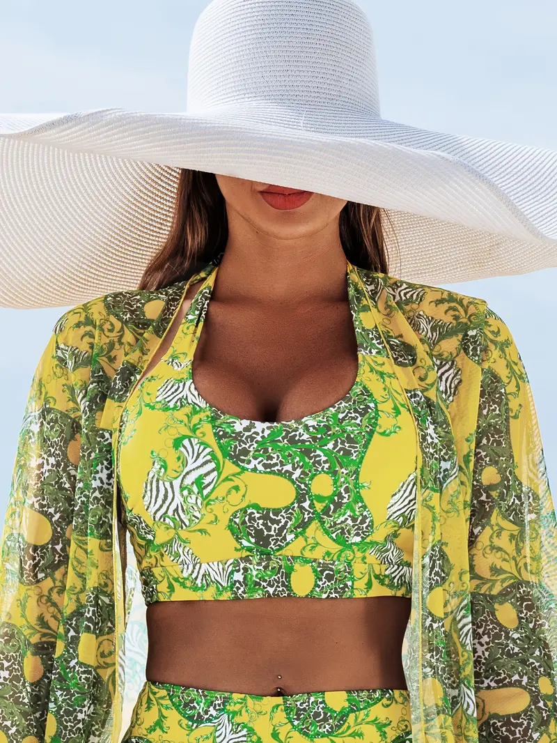 2025 new stylish bikini three piece set with cover up details 61