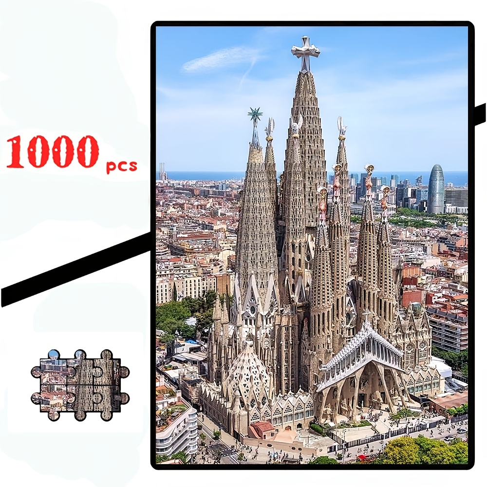 TEMU 500pcs/1000pcs Adult Jigsaw Puzzle, Large Puzzle Gift For Family Interaction, Diy Puzzle For Home Decor, High-quality Family Fun Puzzle Designed