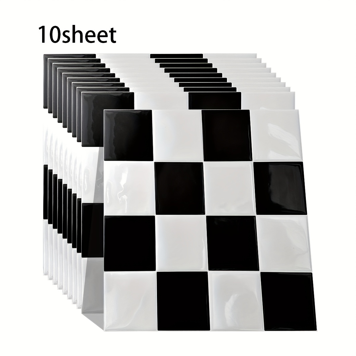 Image of 1/10pcs 3d Drip Adhesive Self-adhesive Tiles, Peel And Stick Kitchen Backsplash, , High Quality, Oil And Heat Resistant, Ideal For Kitchen, Bathroom, Living Room, Rv, Diy Home Wall Decoration.