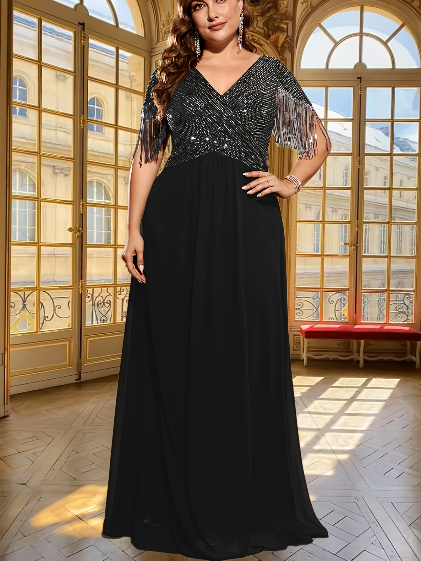 fitted lace wedding dress Rialto Floral Chiffon Maxi Dress- Women's Designer Luxury Dresses