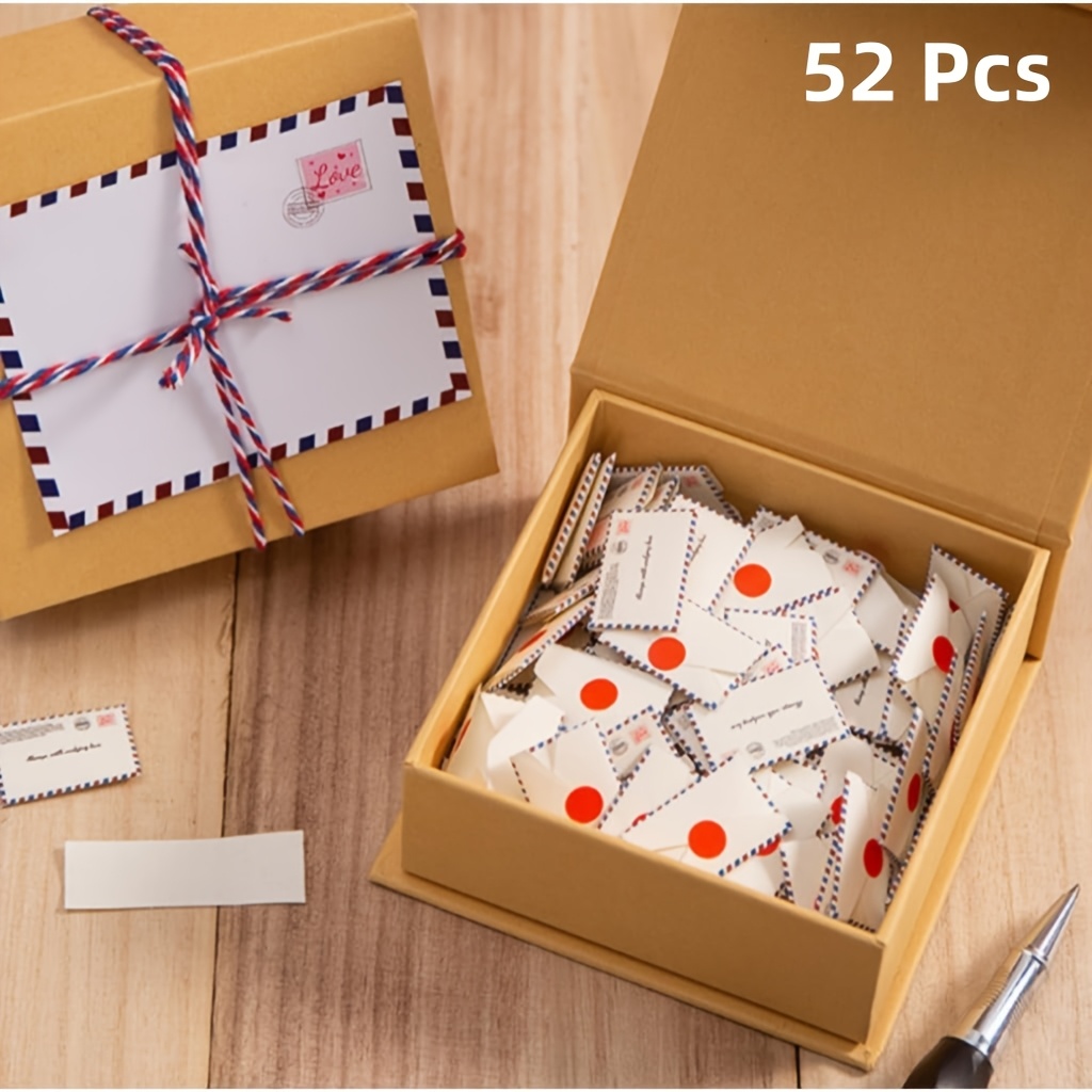 E-shop 52-teiliges Liebesbrief-Set, Mini-Karten mit Umschlägen, , Geschenke für Mama, Urlaubsgrüße und Geständnisse, Hochzeit, Abschlussfeier,