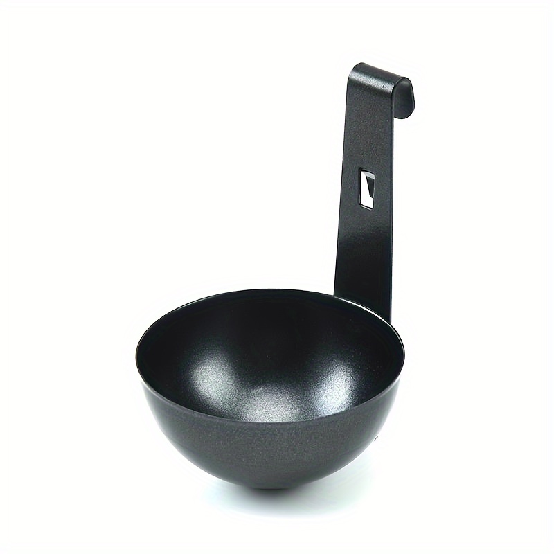 TEMU Stainless Steel Egg Steamer With Black Handle - Breakfast Cooking Tool For Soft Boiled Eggs, Gadget For Home Use