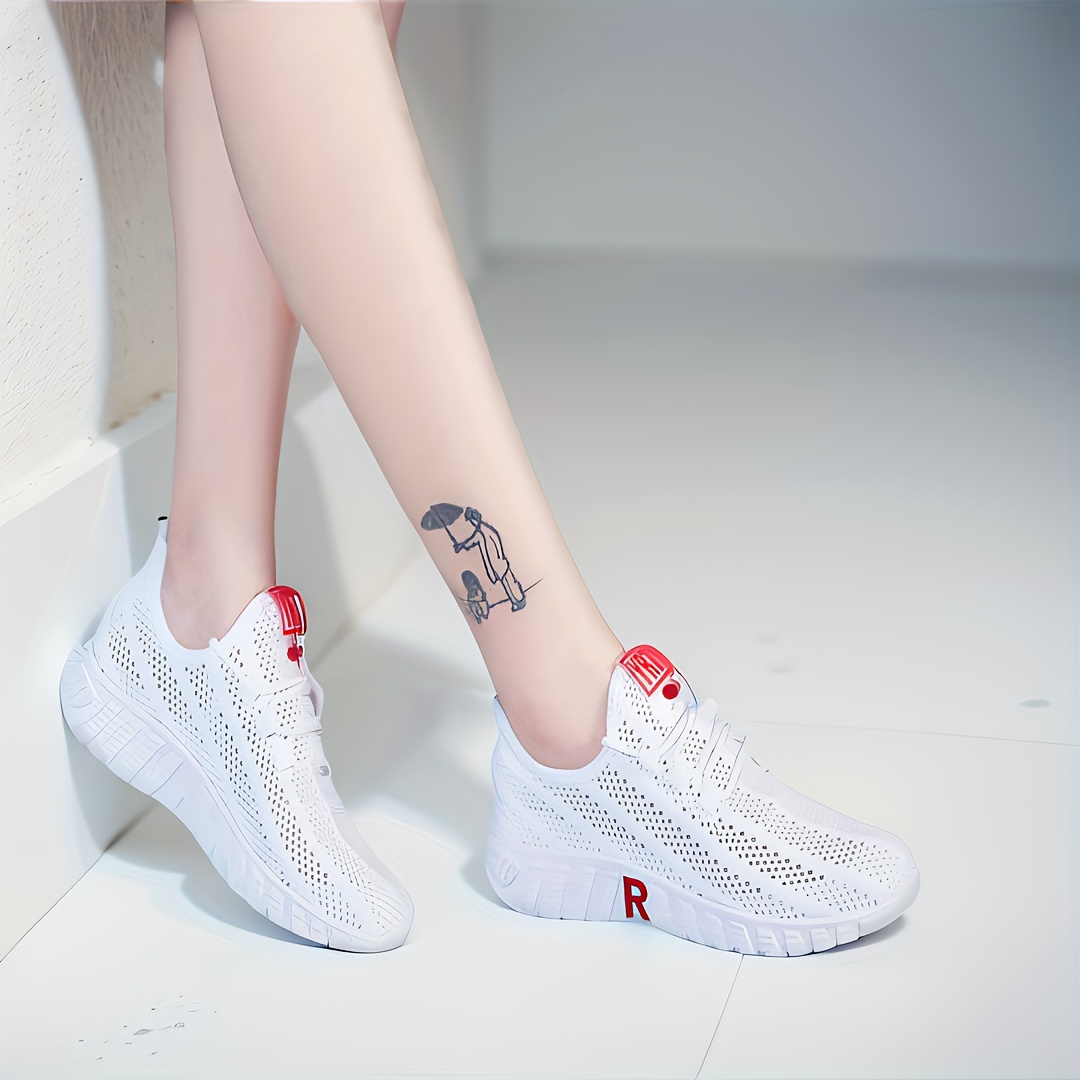 womens lightweight casual sneakers breathable black mesh Temu Brazil