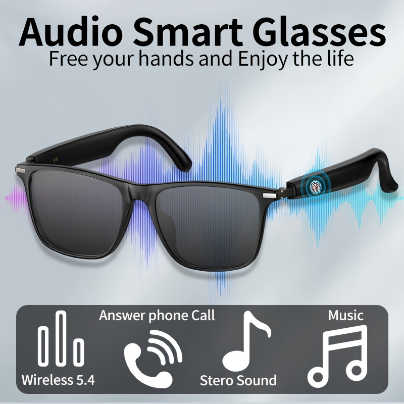 translation glasses for men women wireless 5 4 wireless audio glasses real time translator hd call music player   meeting recording cool tech gift Product details 2