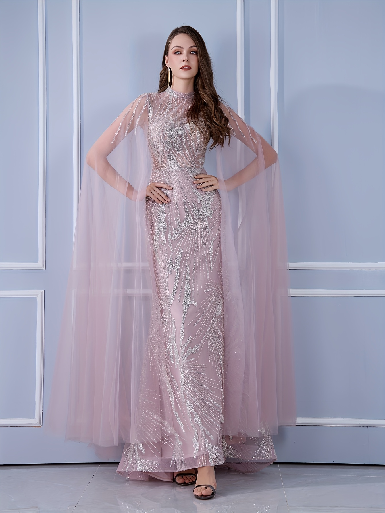 luxury birthday dresses Custom Oyemwen Sequin High Slit Birthday Dress M