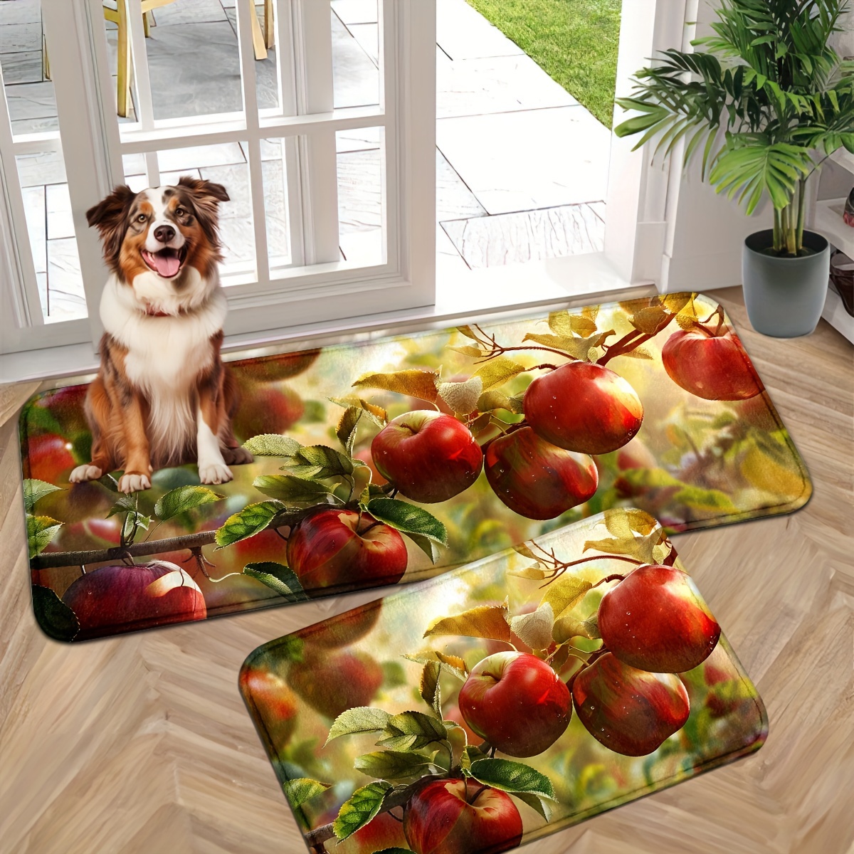 

1pc Print Non-slip Washable Polyester Door Mat, Machine Made, For Home, Office, Kitchen, Entryway Indoor Entrance Rug