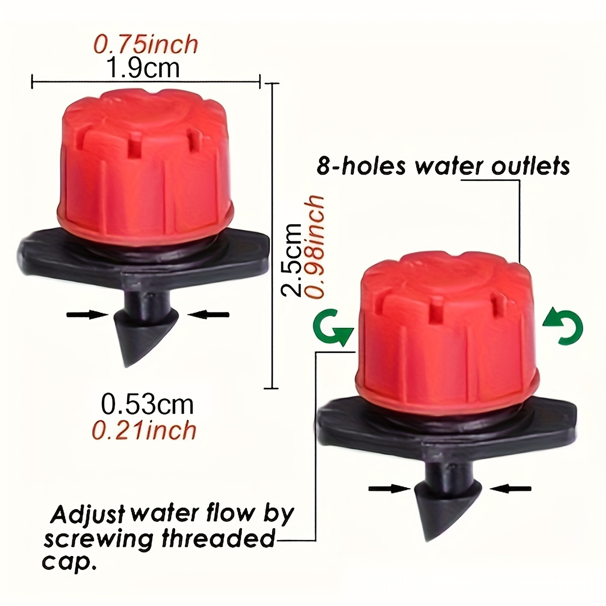 Adjustable Drip Irrigation Emitters Kit Tubing Connectors T - Temu Türkiye