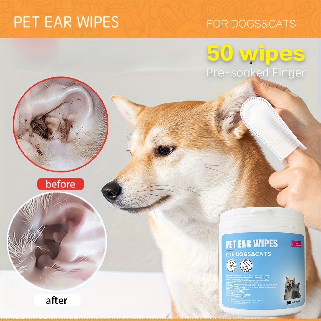 50pzas Paquete Toallitas Limpieza Oídos Mascotas Toallitas - Temu