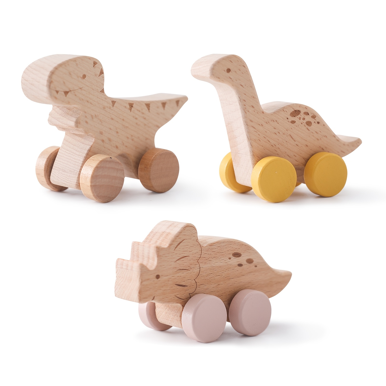 Wooden Dinosaur Sorting Car Toy for Baby Development