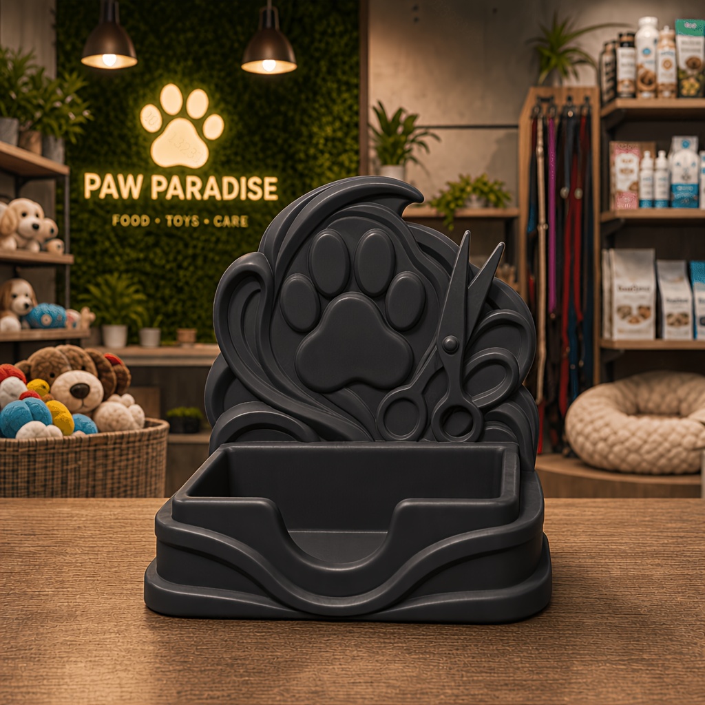 TEMU Soporte para tarjetas de presentación de tienda de mascotas, soporte para tarjetas de presentación de peluquería de mascotas, organizadora de